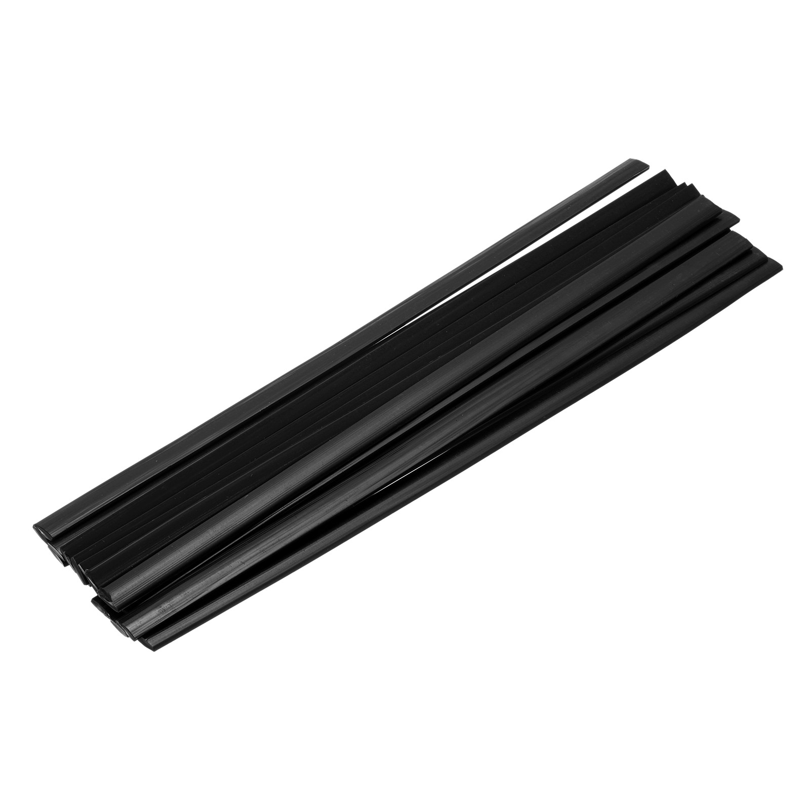 15 Pcs Black Plastic Welding Rods 9.5mm x 250mm HDPE Strip(0.4inch x 10inch)