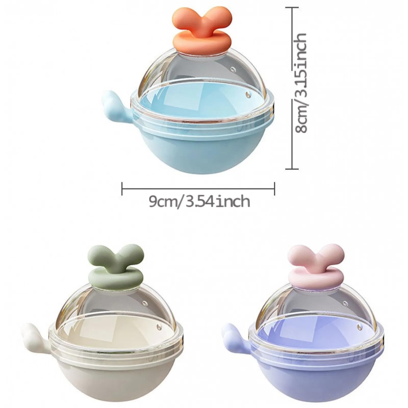 4pcs Ice Cube Mold Ball Boxes with Lid, 2.36in Diameter Large Sphere Ice Make...