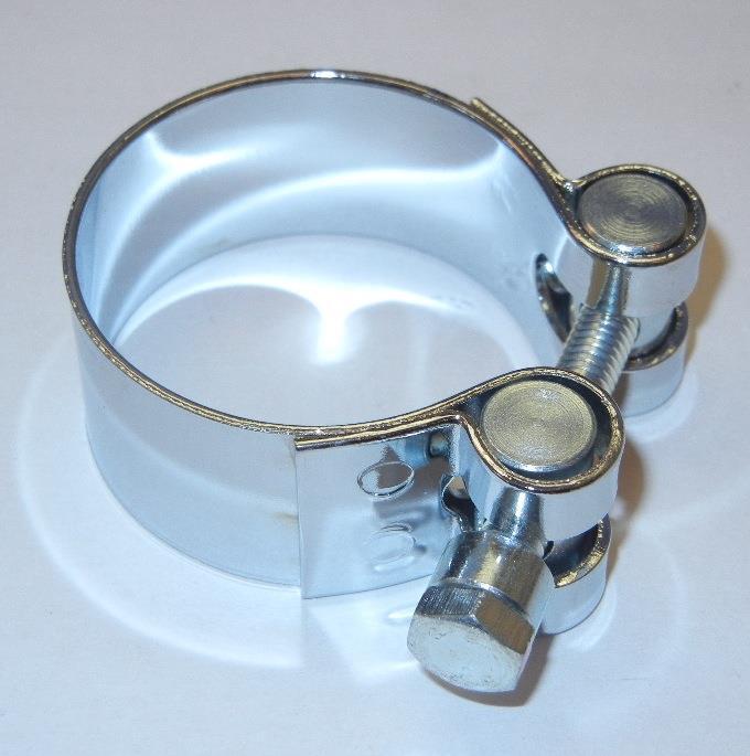 Ducati Guzzi Laverda Gilera Morini MV Aermacchi chrome clamps FOR 40mm MUFFLERS