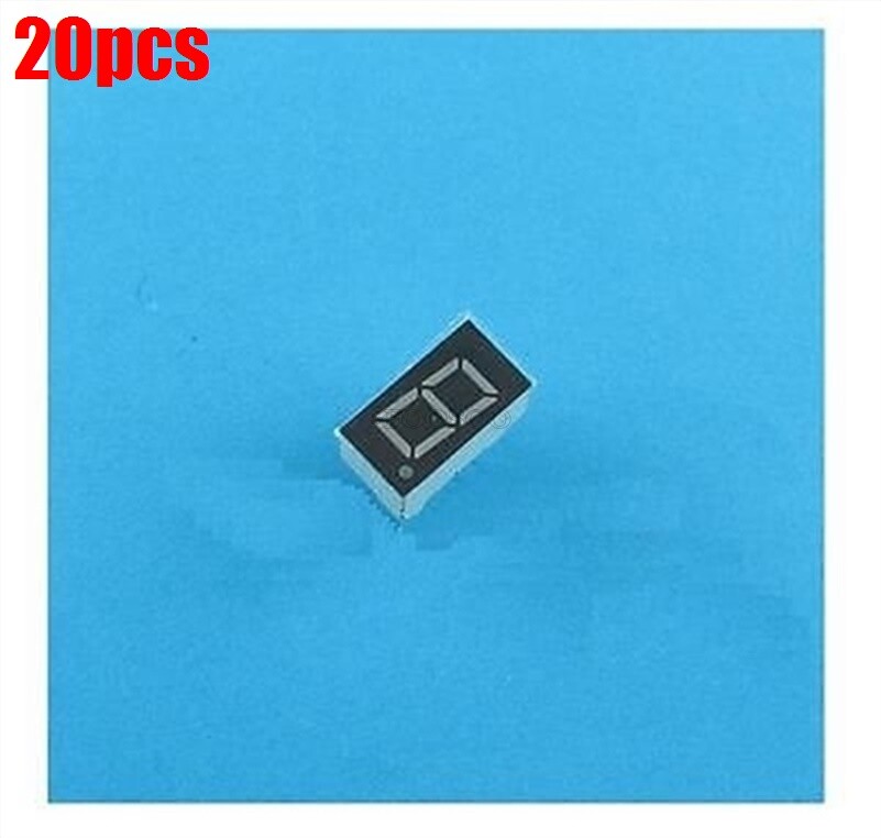 20Pcs 0.56 Inch 1 Digit Blue Led Display 7 Segment Common Cathode ga