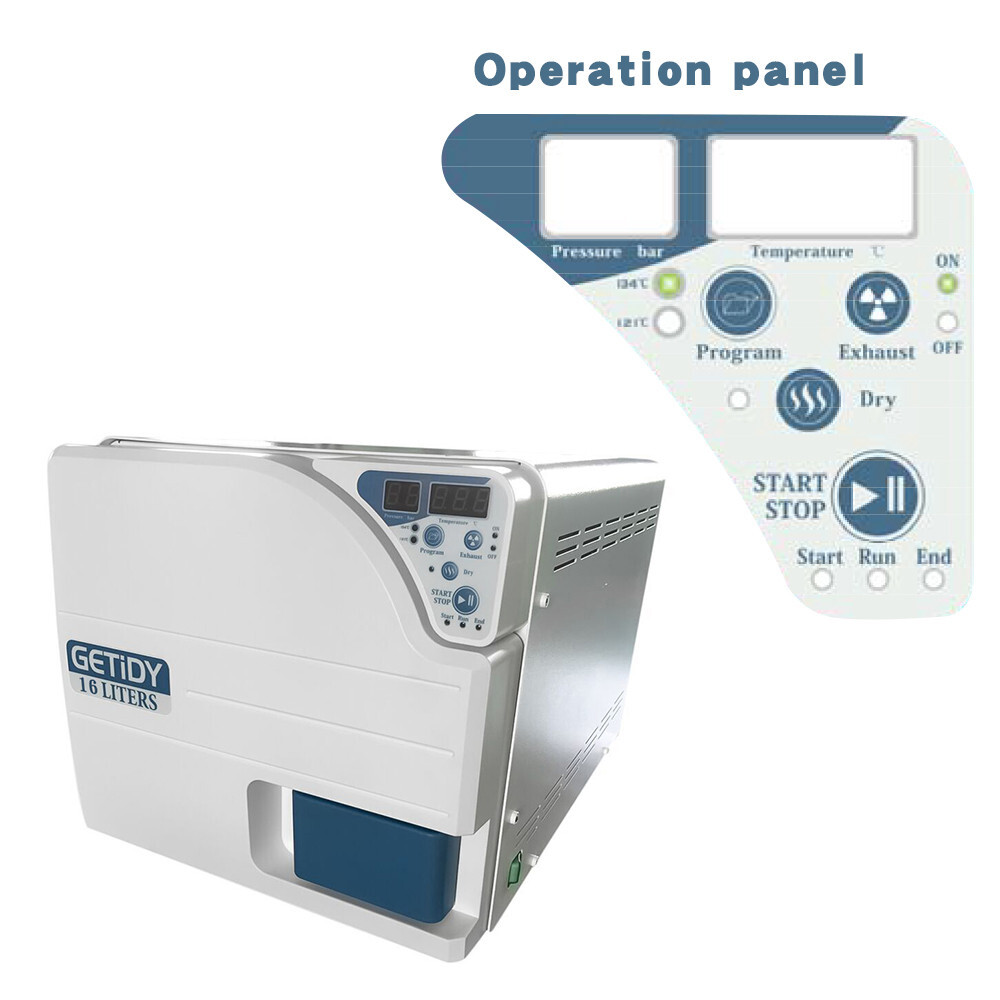 Getidy 16L Dental Medical Digital Steam Autoclave Sterilizer w/ Drying JCH-16 US