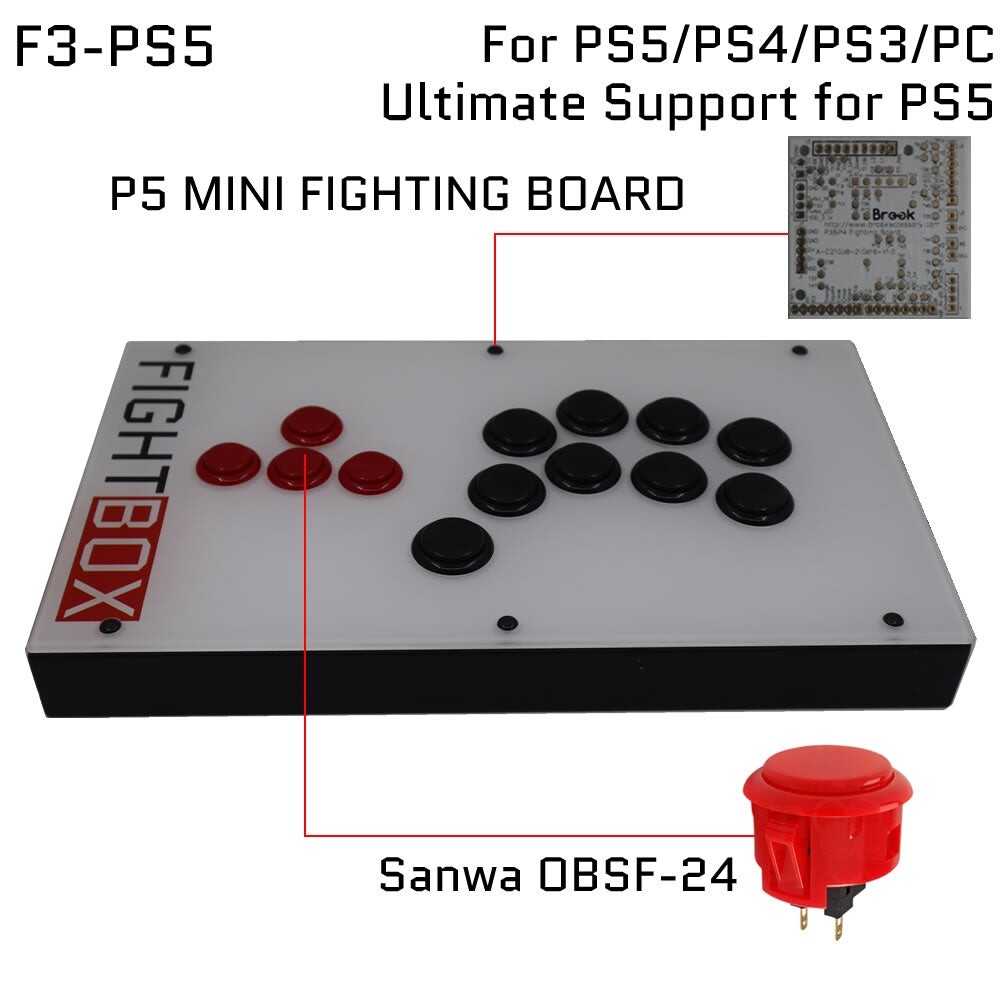 Fightbox F3 All Button Leverless Arcade Game Controller For PC/PS/Xbox/Switch