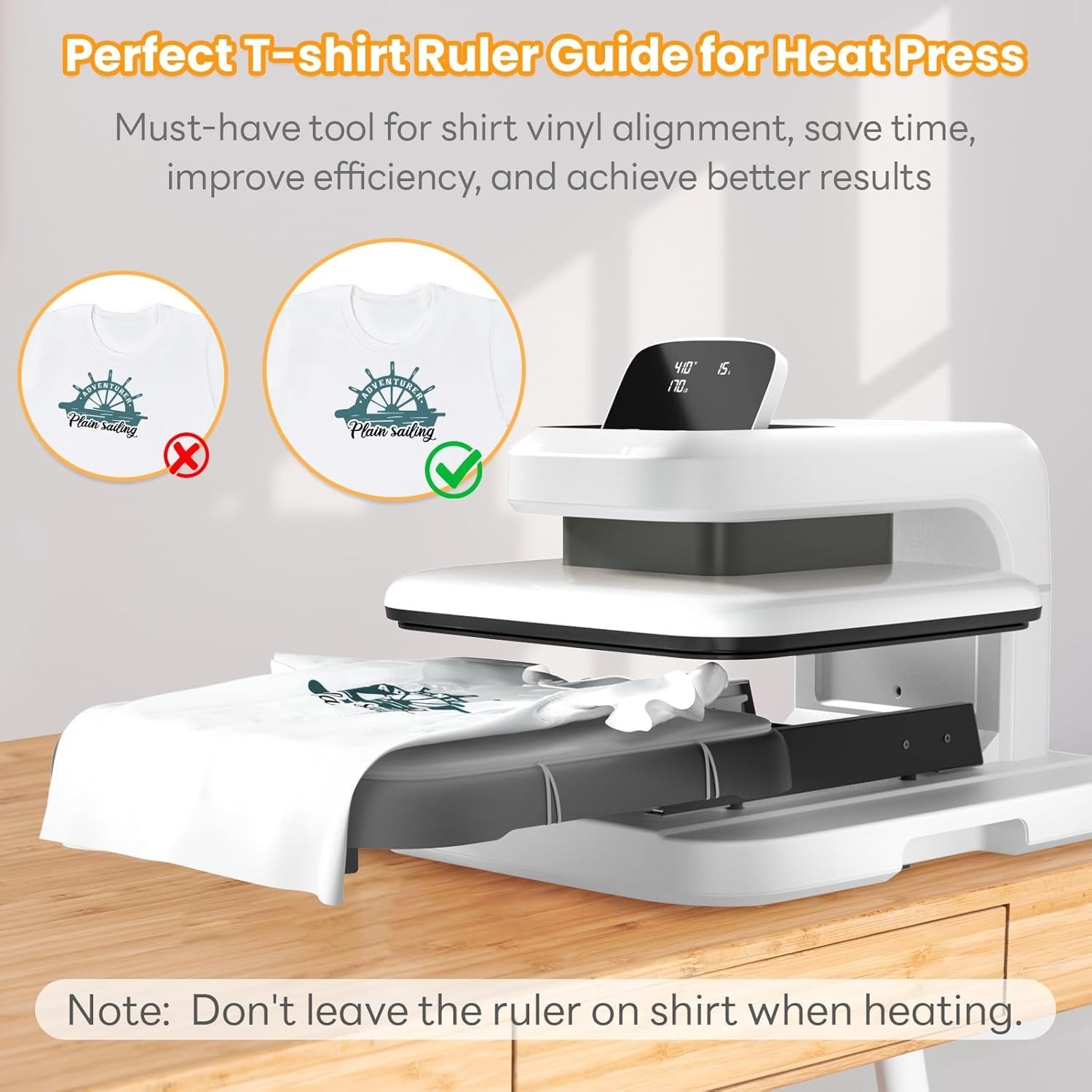 HTVRONT Tshirt Ruler Guide for Vinyl Alignment - Transparent PVC Tshirt Measurem