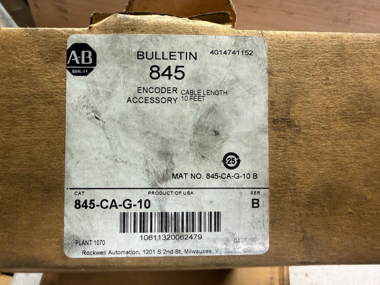 Allen bradley 845-CA-G-10 / 10 feet encoder cable