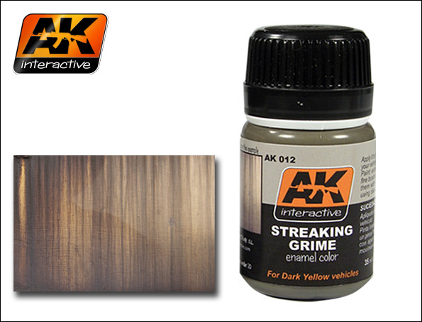 AK Interactive 012 Streaking Grime Enamel Paint 35ml Bottle