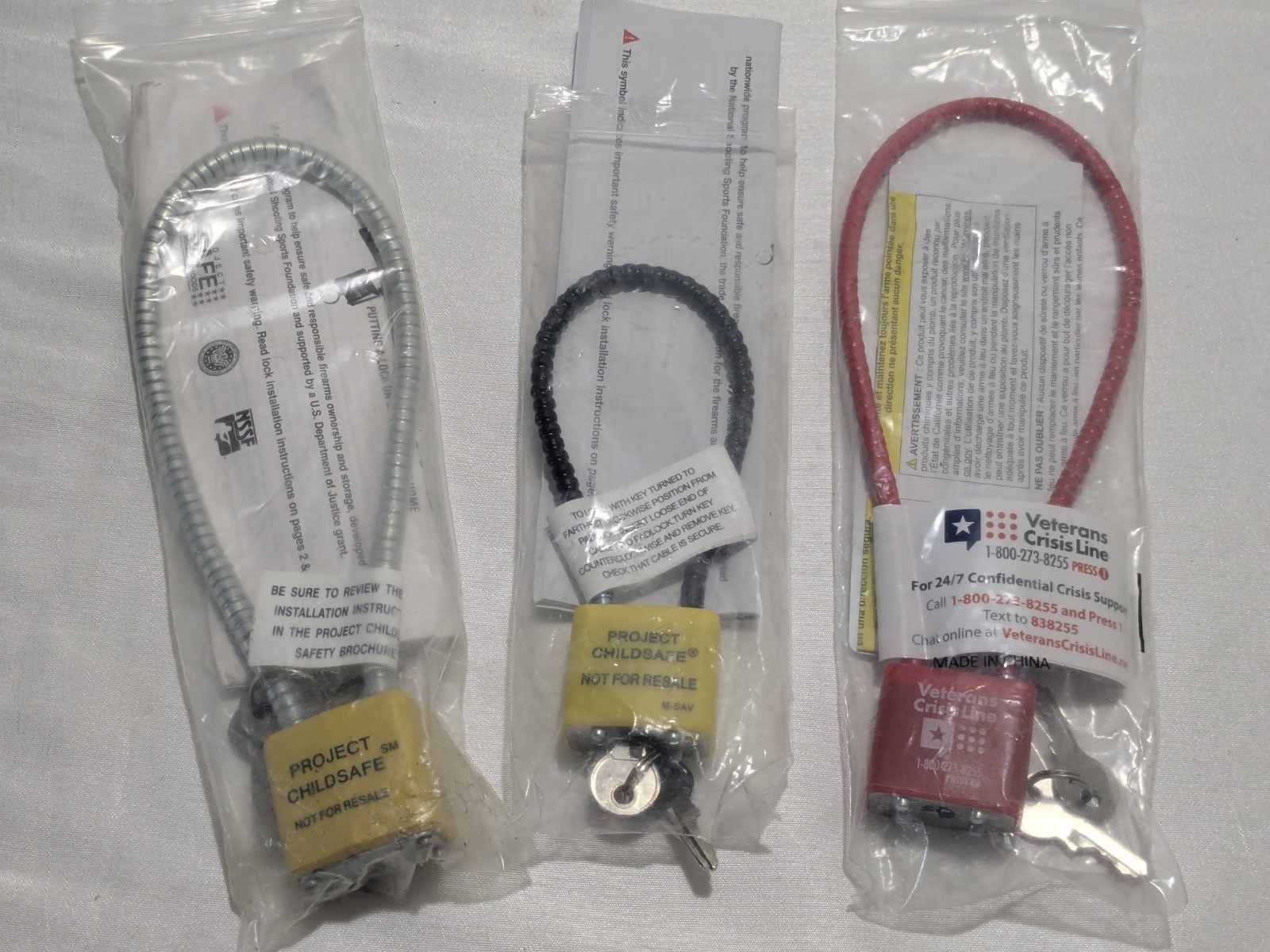 Childsafe Gun Safety Cable Lock Set Of 3