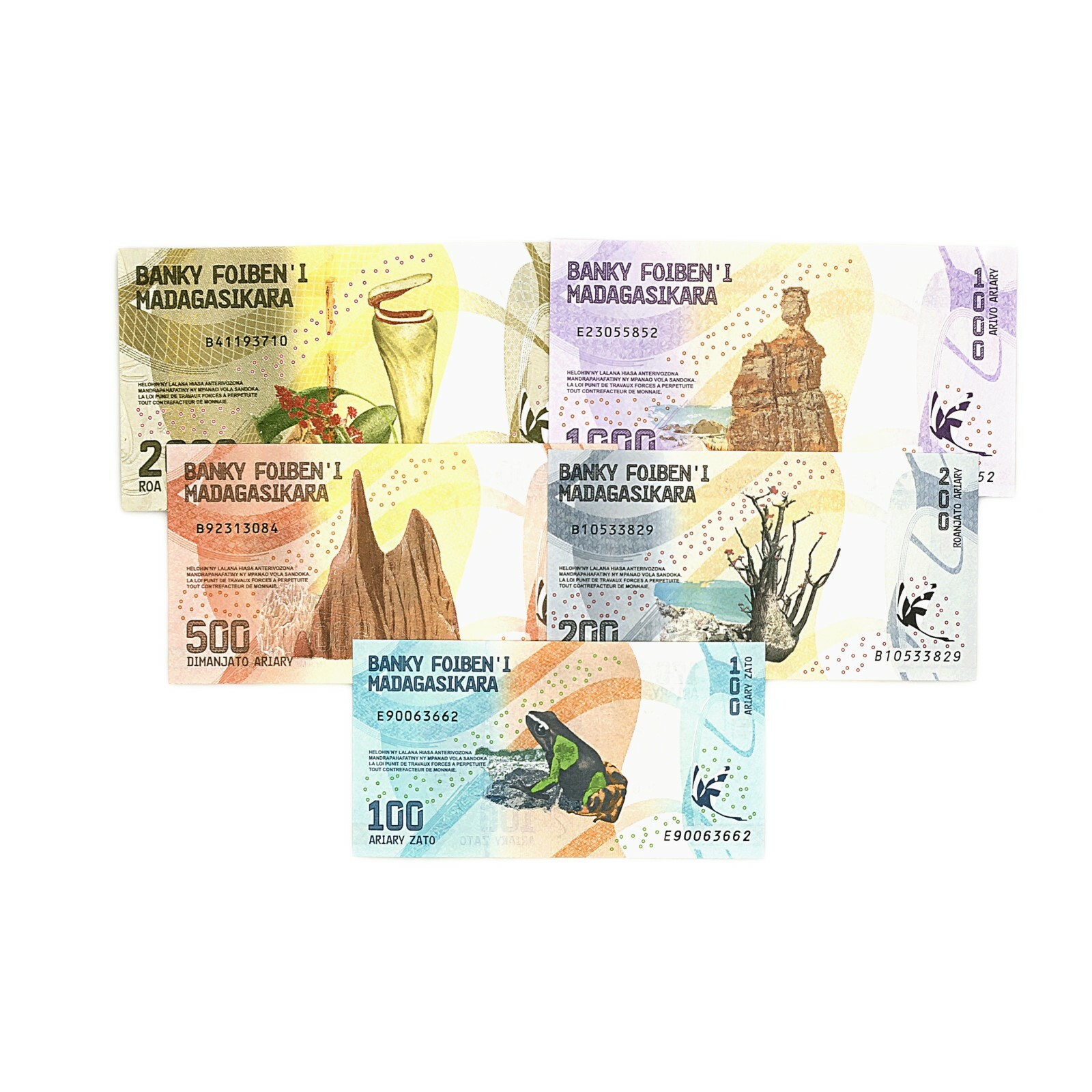 Set of 5 diff. Madagascar AU-Unc.