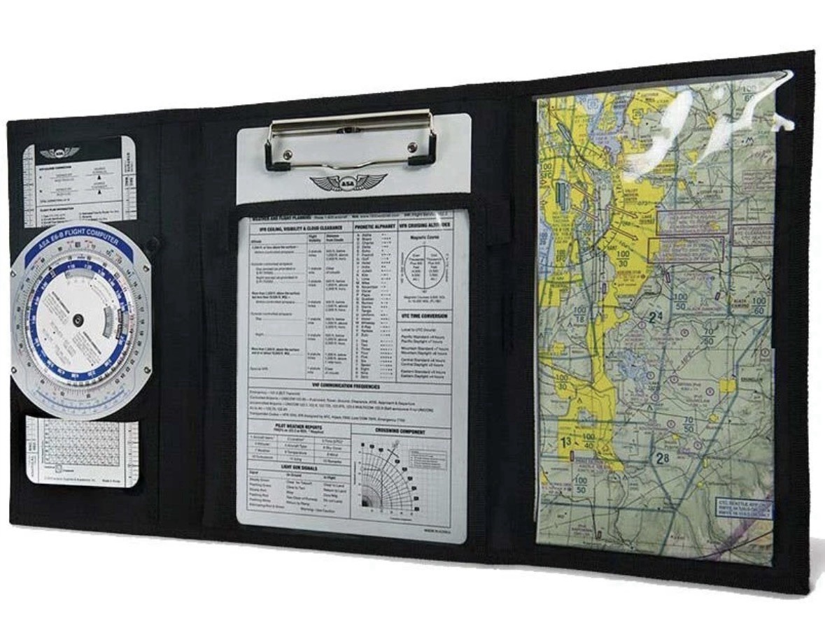 ASA Long VFR TriFold Pilot Kneeboard - ASA-KB-3L-A - New Revision!