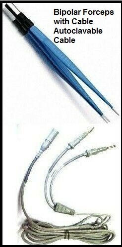 Electrosur.gical Cautery with Laparoscop Bipolar Forceps & Autoclavable Cable $#