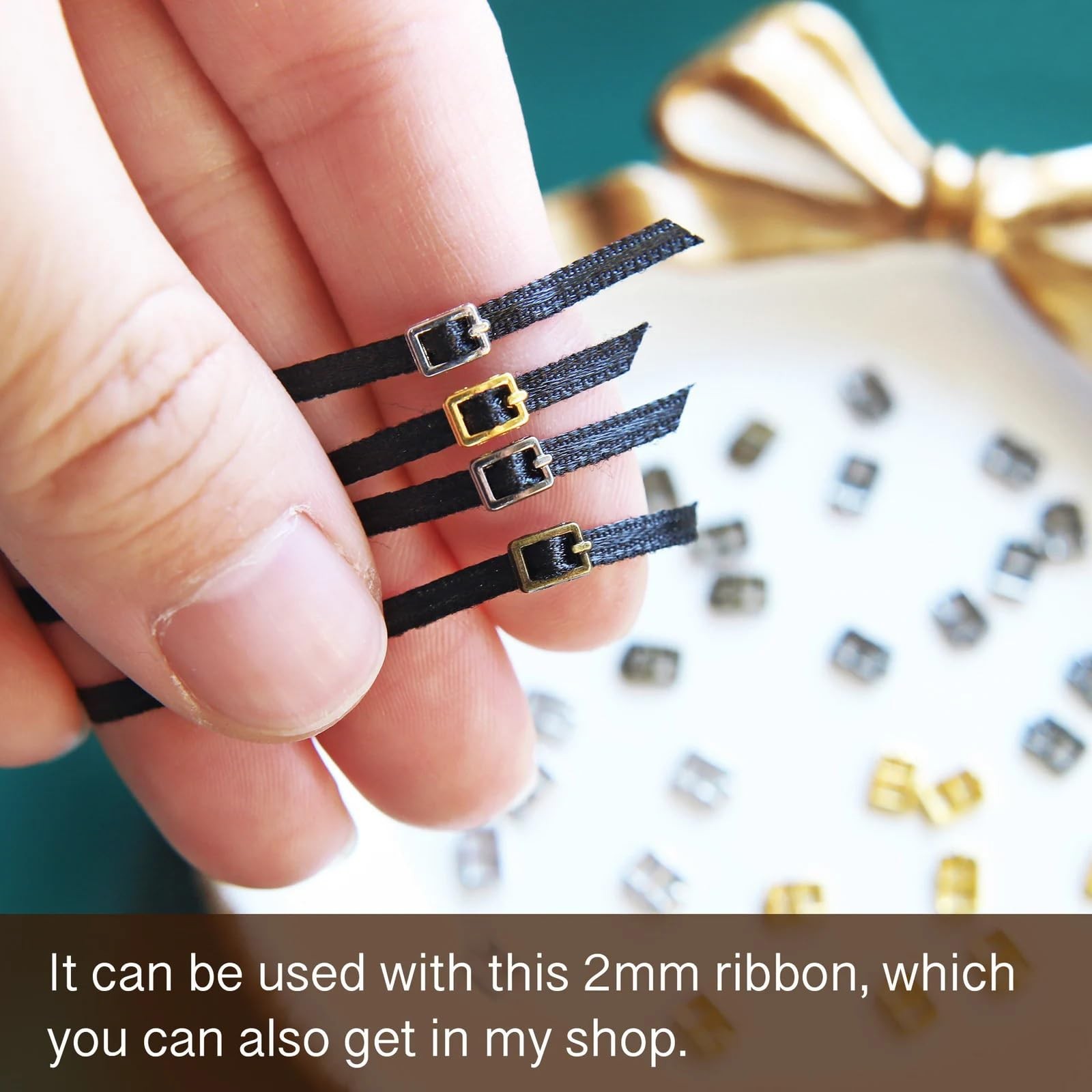 20 Pcs 2mm 0.08 Inch Inner Diameter Super Tiny Buckles Doll Clothes Sewing