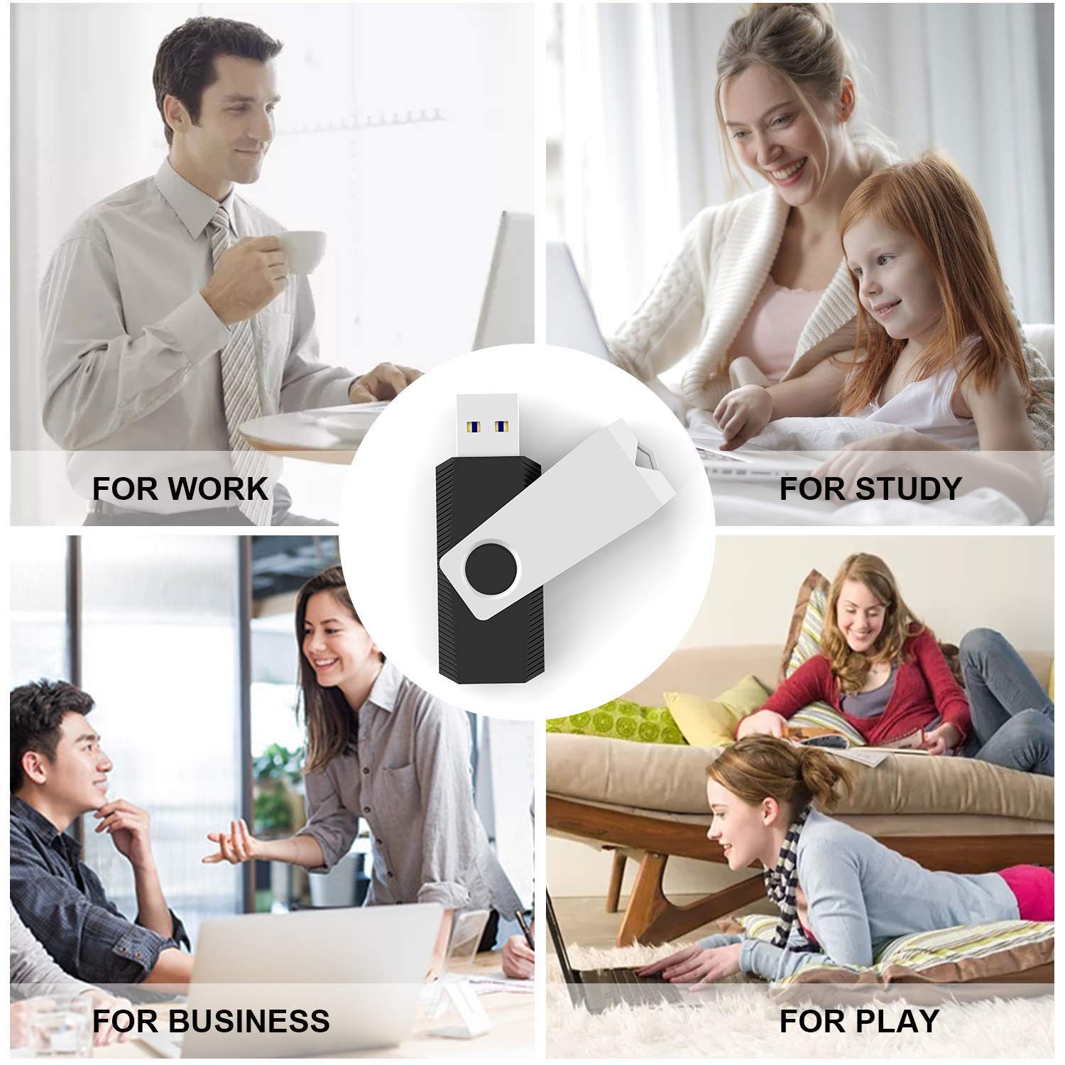 Topesel 32Gb Flash Drive 5 Pack Bulk Usb2.0 Thumb Drive Usb Stick For Data