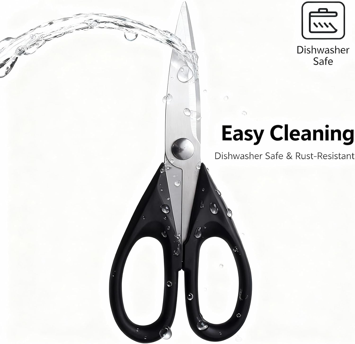 Multipurpose Kitchen Shears, 8.7" Professional Heavy-Duty Scissors, Dishwasher