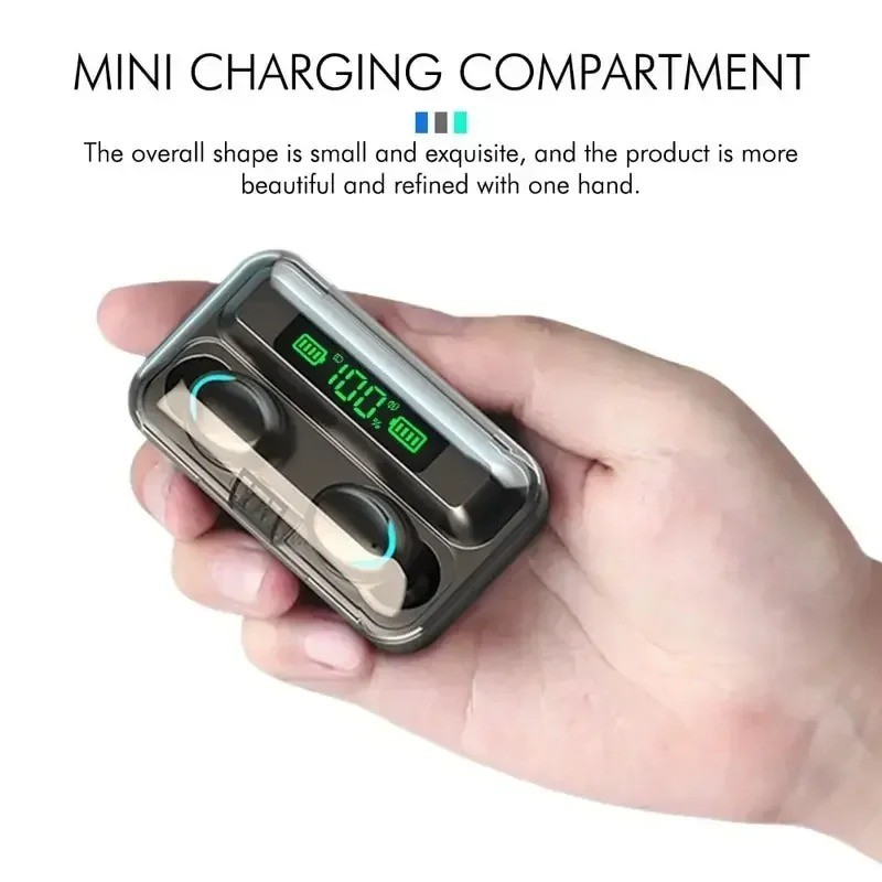 F9-5C TWS Wireless Bluetooth Earbuds Waterproof with Charging Case 1 pcs