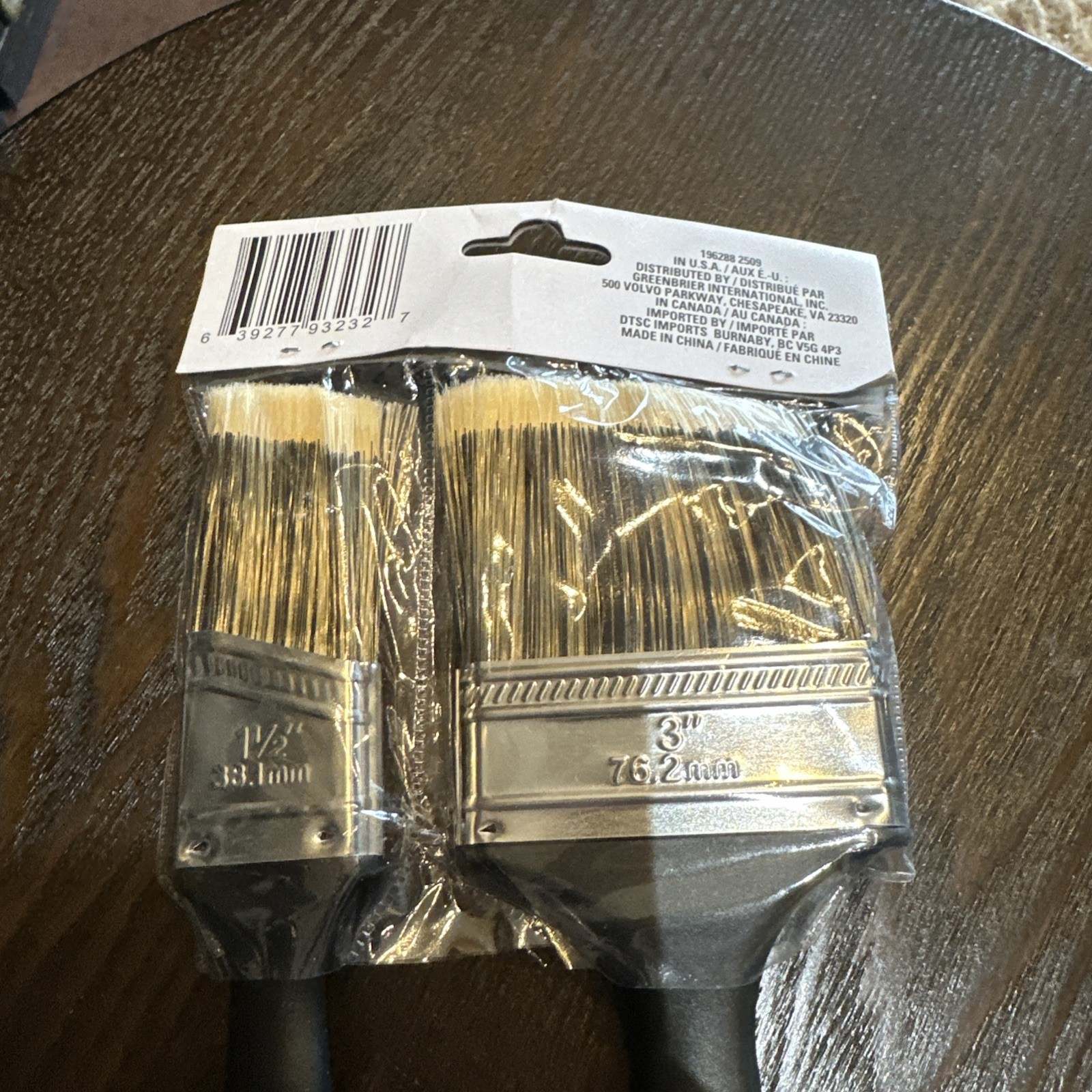 Paint Brushes Includes One 3” & One 1.5” Tool Bench Painting Supplies