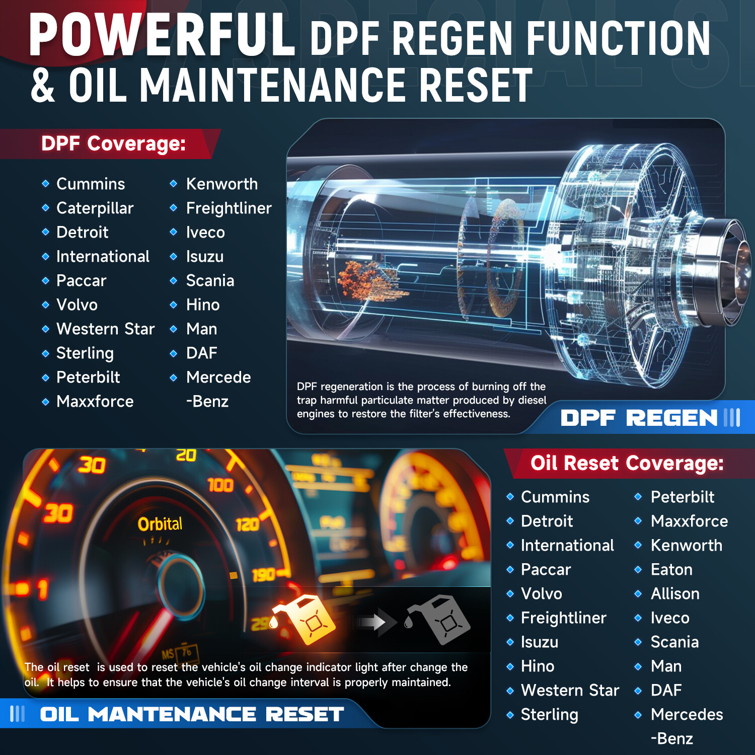 LAUNCH CRP129HD Diesel Heavy Duty Truck Diagnostic Scanner DPF Injector Coding