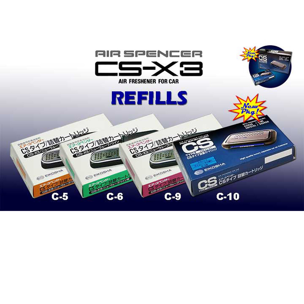 Air Spencer CS-X3 CSX3 Squash Refill 10 pieces (1-box) Car Air Freshener C10