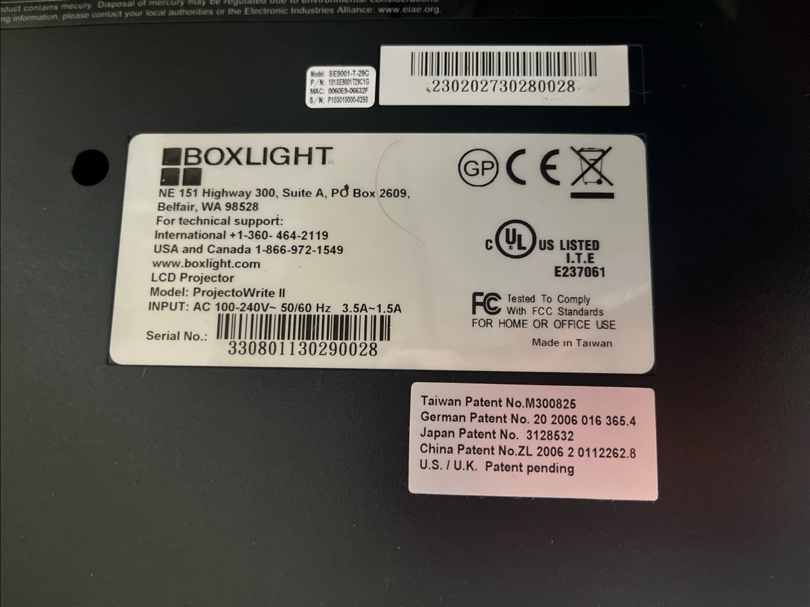Boxlight Projecto Write II Projector