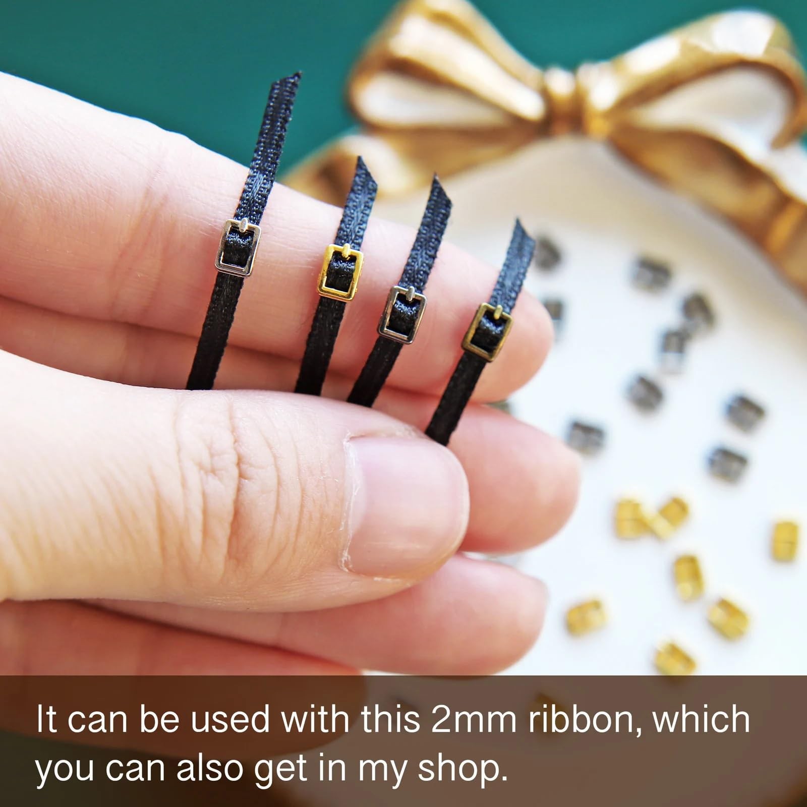 20 Pcs 2mm 0.08 Inch Inner Diameter Super Tiny Buckles Doll Clothes Sewing
