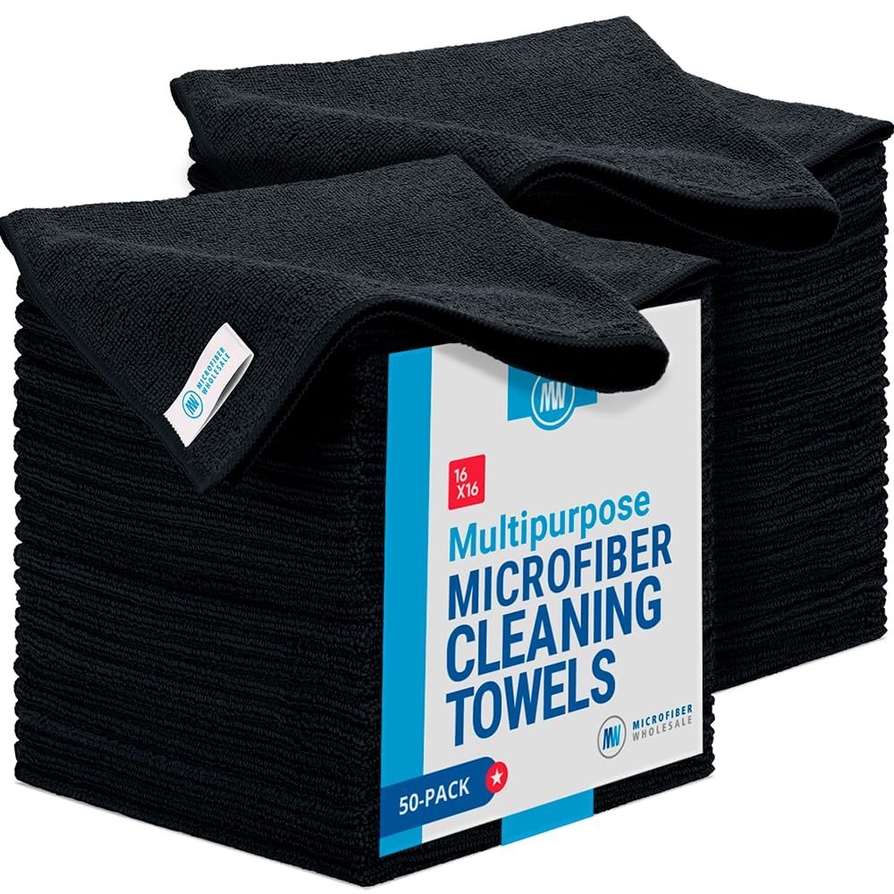 16" x 16" All Purpose Towels - 50 Pack - Reusable Wash Cloths, Dust, Kitchen,...