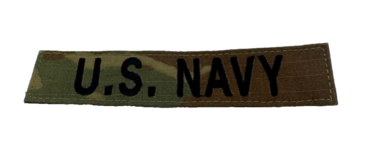 USN US Navy Embroidered Nametape Multicam Camo Hook & Loop Patch