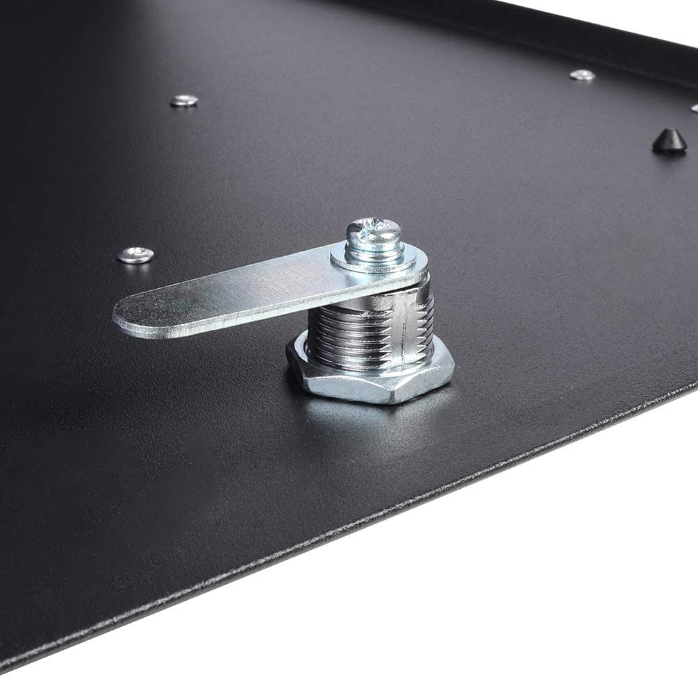 Large Mailbox Wall Mount with Lock, Decaller Modern Mailboxes for Outside, Black