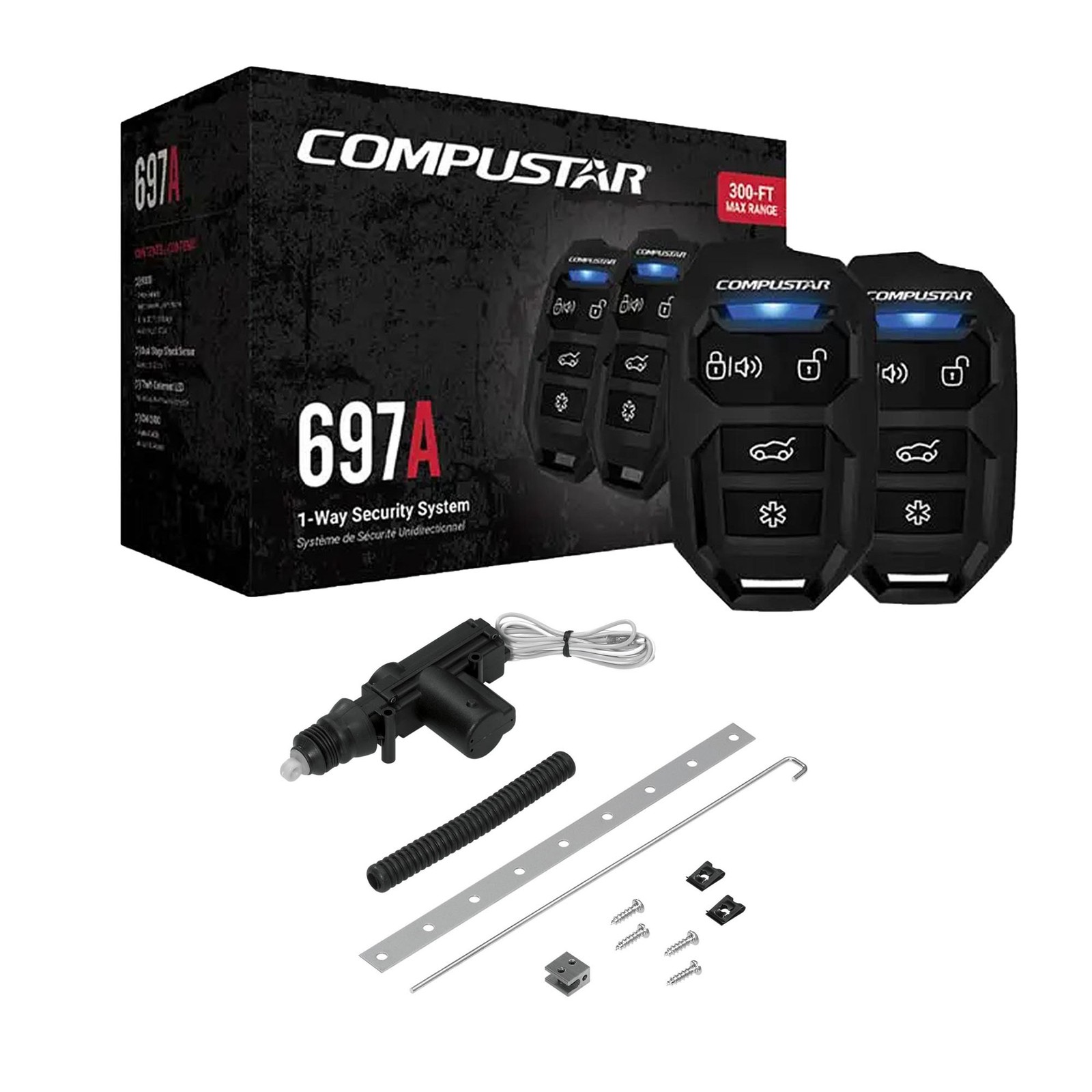 Compustar CS697-A 1-Way 200' Alarm Keyless - Code Alarm DA1 Door Lock Actuator