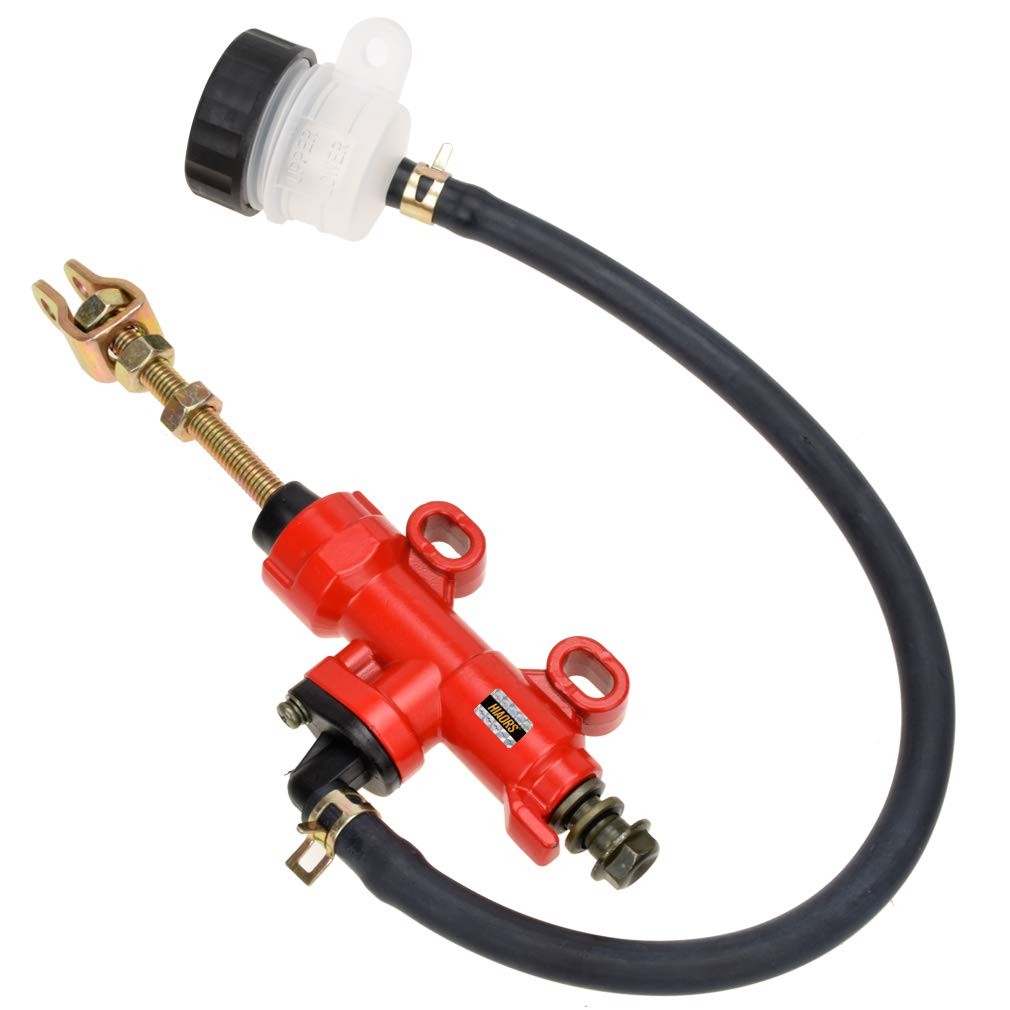 HIAORS Rear Brake Master Cylinder Reservoir Compatible with Coleman KT196 Red