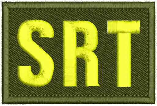 SRT EMBROIDERY PATCH 2 1/2X4'' VELCR@ ON BACK