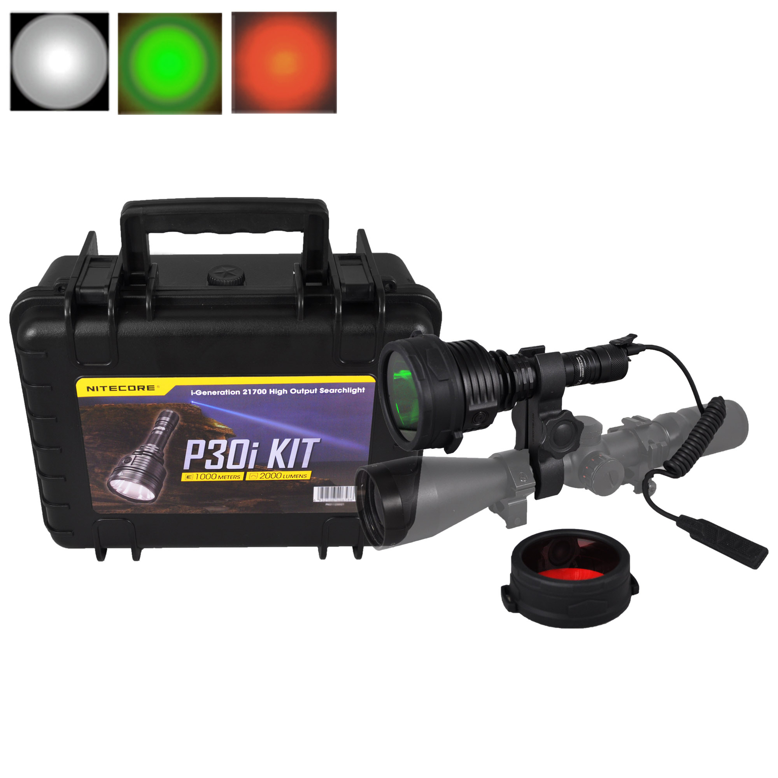 ~NEW~ Nitecore P30i 2000 Lumen 1093 Yard Long Throw Flashlight Hunting Kit