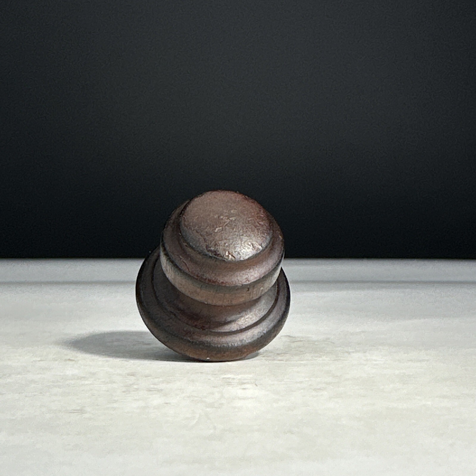 Vintage Vacuum Tube Radio Knob 1pc 1930s Hardwood Art Deco 1/4" D Shaft