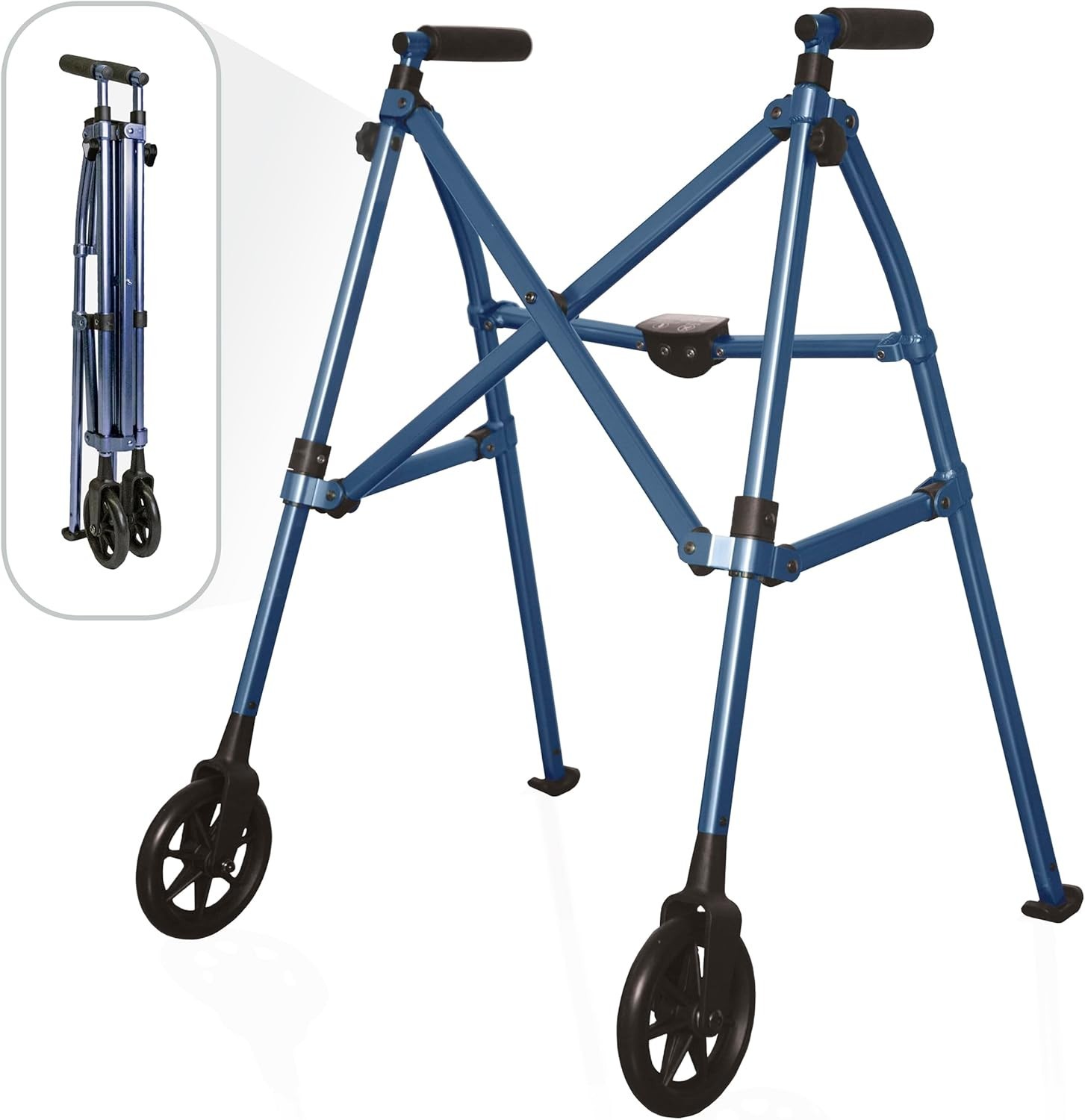 Space Saver Walker, Lightweight Folding Rolling Mobility Aid for Seniors & Ad...