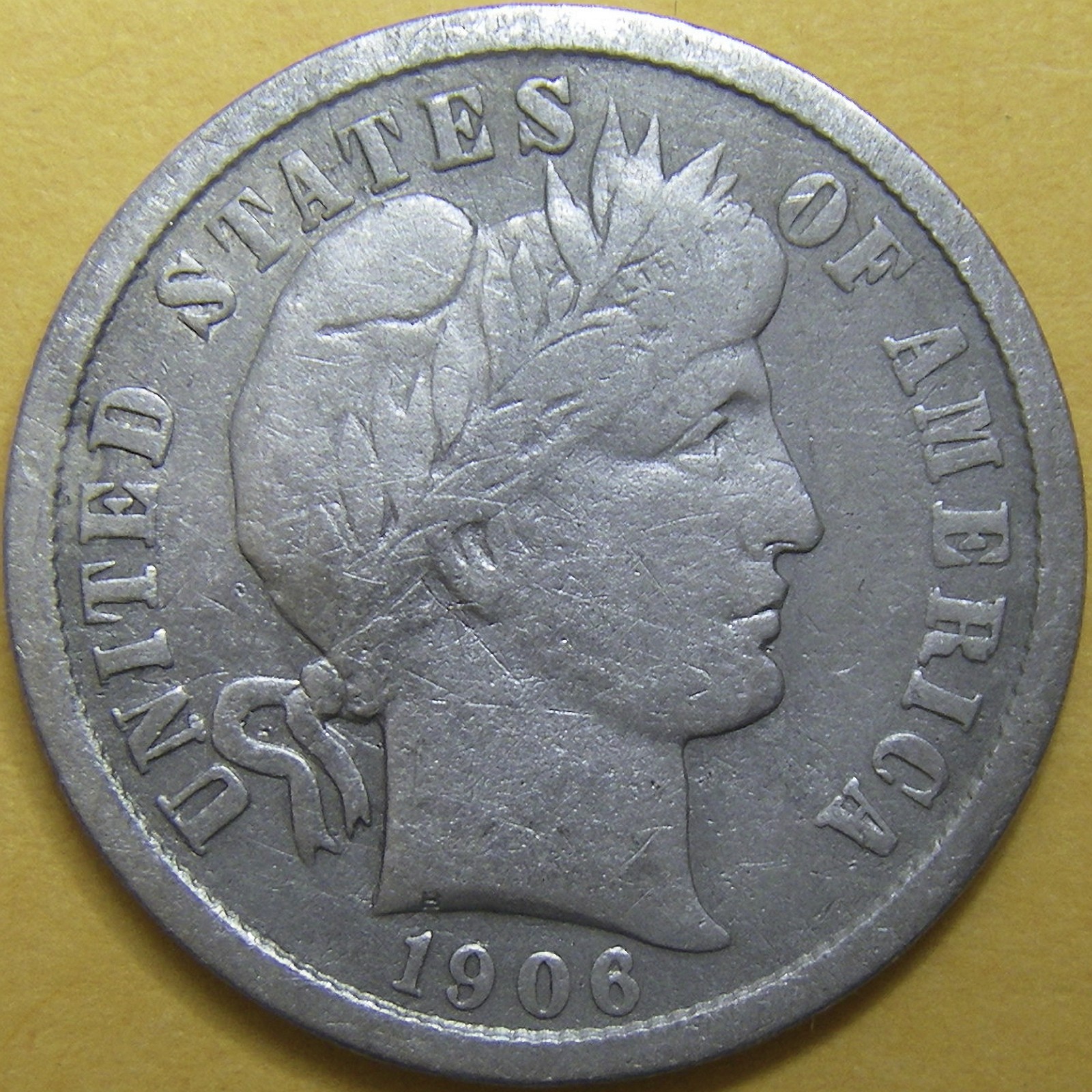 1906 Barber Dime - 90% Silver