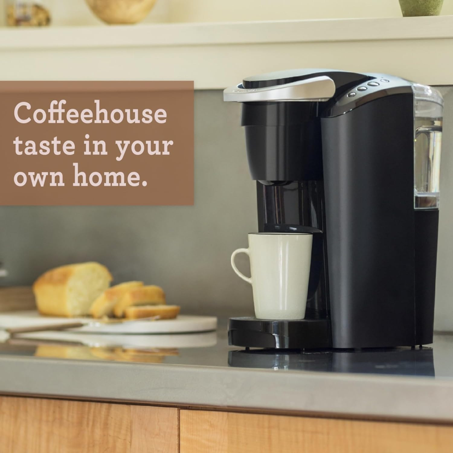 K-Compact Single-Serve K-Cup Pod Coffee Maker, with 3 Brew Sizes, Smart Start Fe