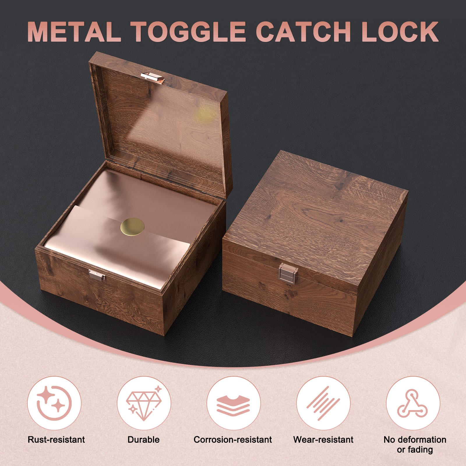 4-Pack Toggle Catch Lock, 1.18" Metal Hasp Latch Clasp [Chrome Silver]