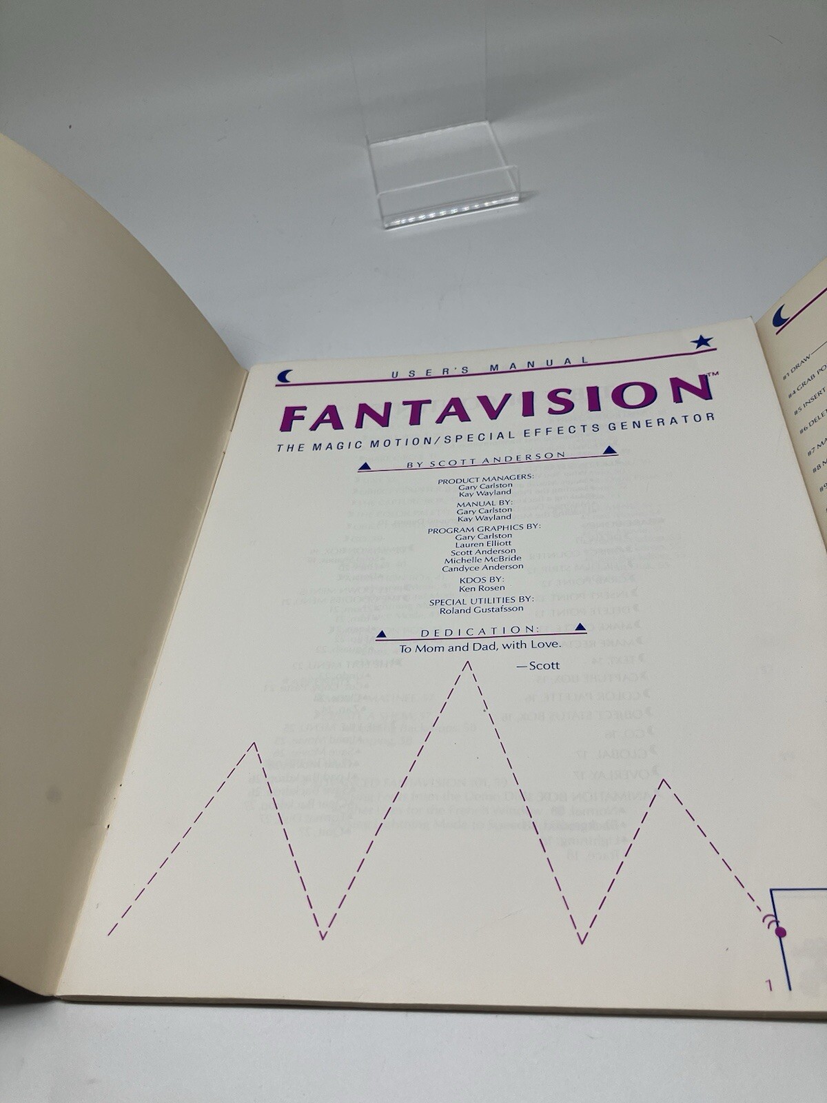 Fantavision Magic Motion Special Effects Generator Broderund Manual/ No Game