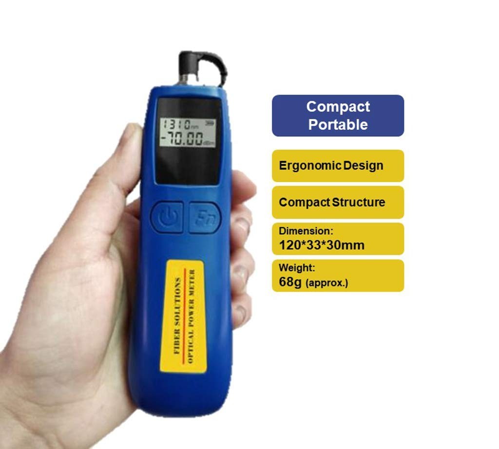 Fiber Optic Power Meter for FTTH Testing with Universal Connector Compatibility
