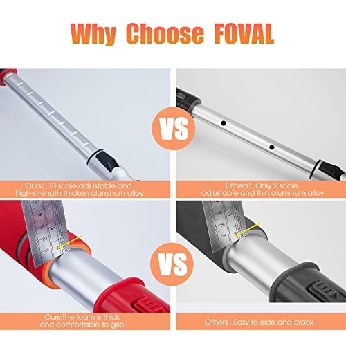 6.4" Extendable Ice Scraper Snow Brush with Squeegee for Windshield Large 2