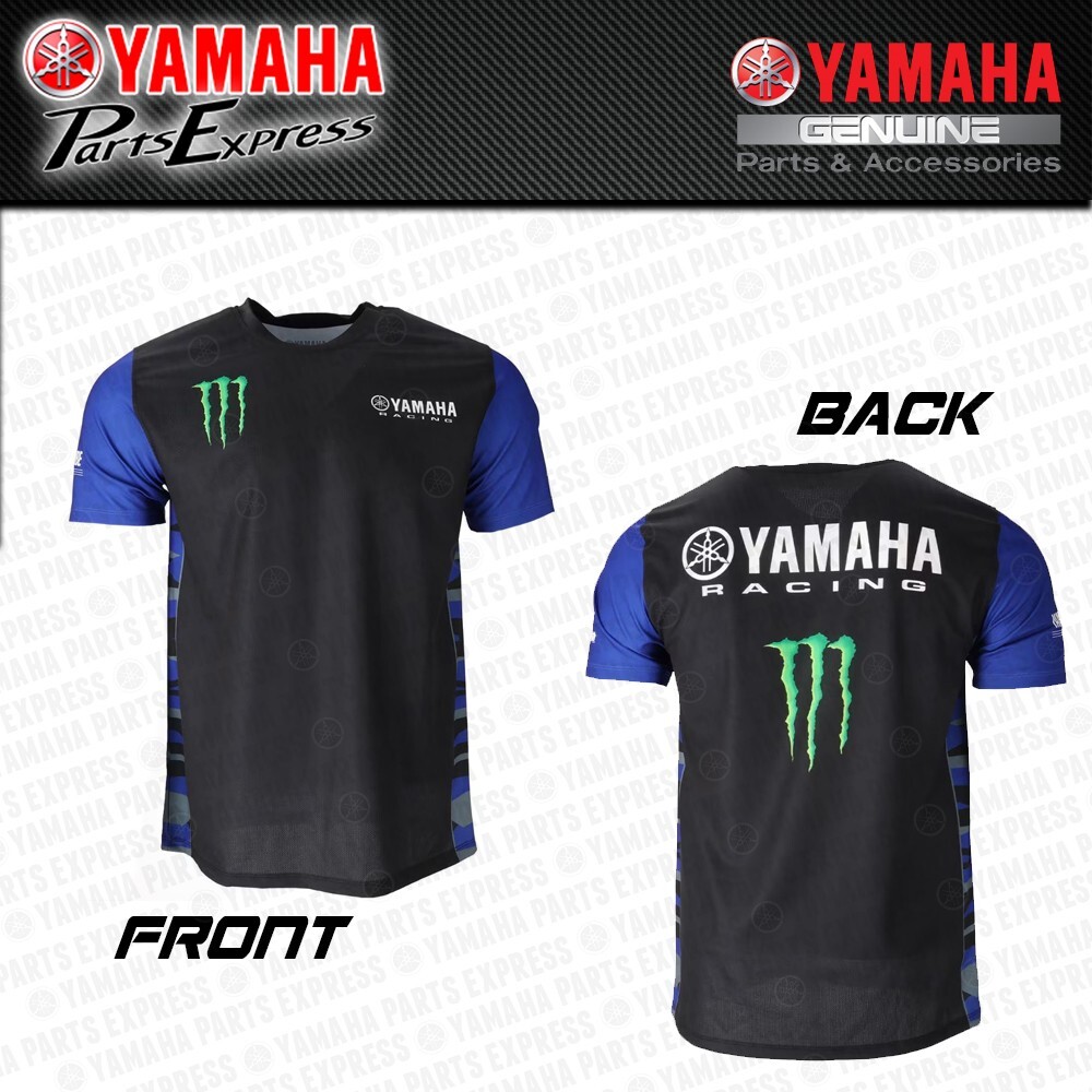 NEW YAMAHA RACING MONSTER ENERGY MEN TEE T-SHIRT LARGE GYTR YZ YZF 125 250 450