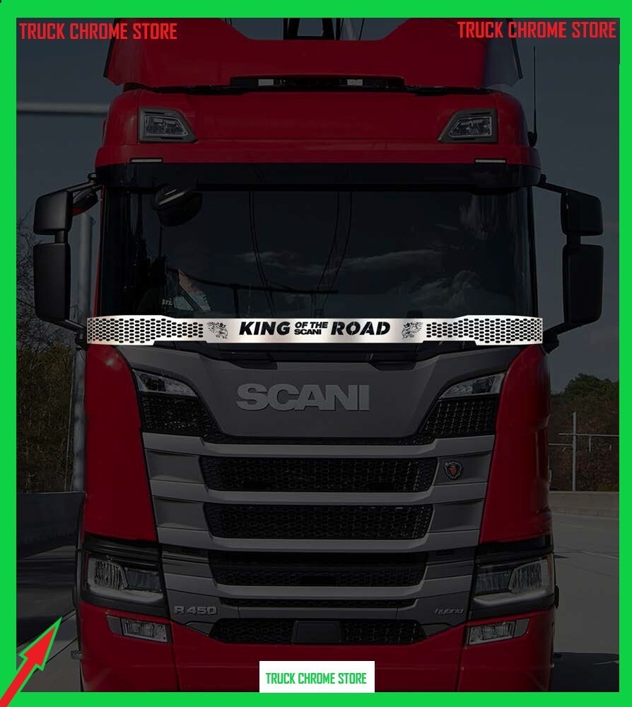 Scania   NG SC S/R    PERFORATED STONE CATCHER CHROME   Stainless Stell  1 Pice.
