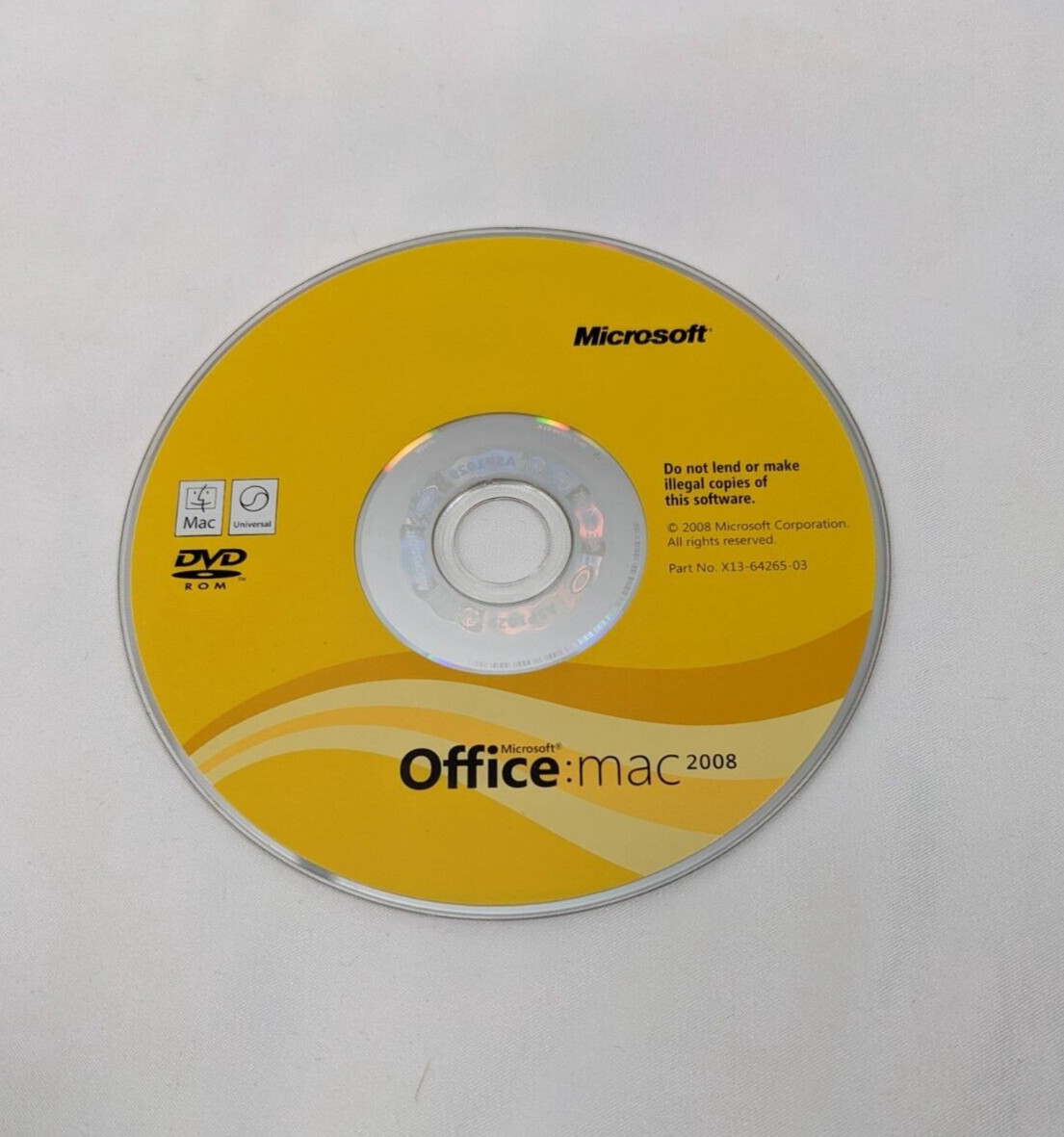 Microsoft Office Mac 2008 ~ DVD Only