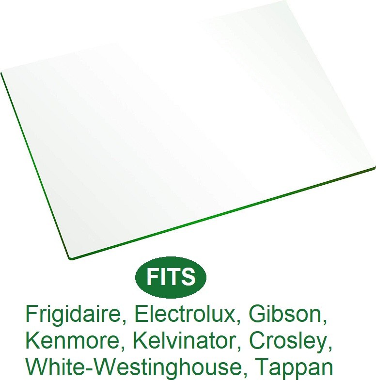 Crisper Glass Pan Cover Compatible w Frigidaire 240350608, 23-7/8" x 15-1/2" NEW
