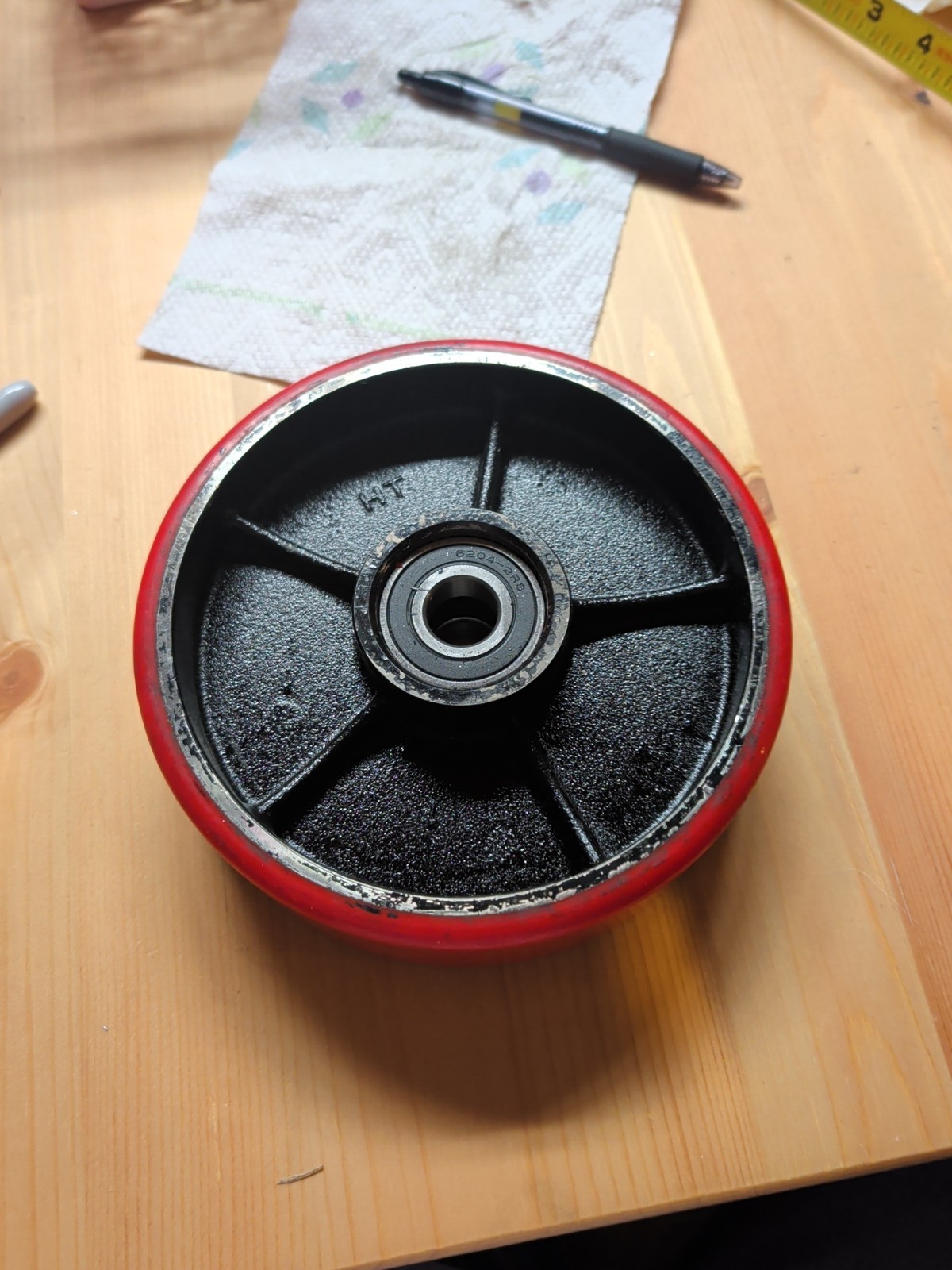 Polyurethane Steer Wheel 7'' x 2'' Bearing Diameter Is 3/4"