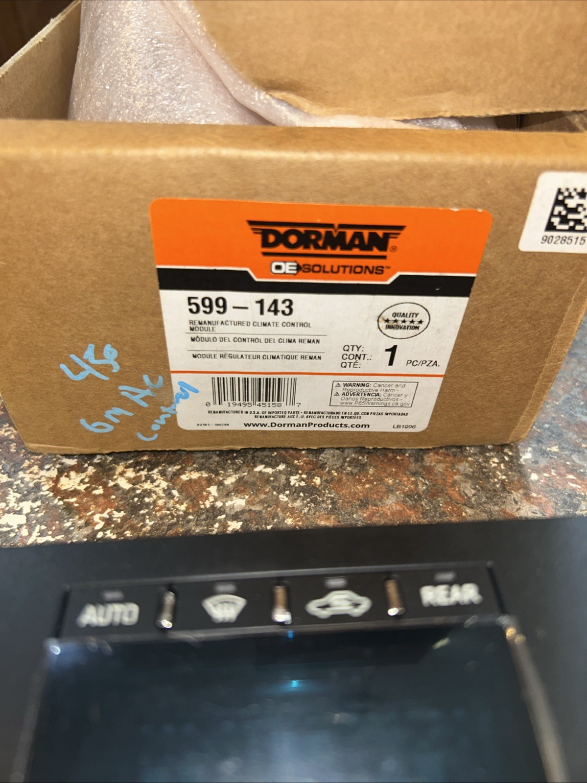 dorman oe solutions-climate Control Fits Select 2007-2009 Chevy Suburb, Gmc Yuko
