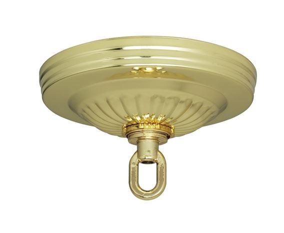 Satco Nuvo 90/192 Traditional Canopy Kit Polished Brass Finish 5" Diameter