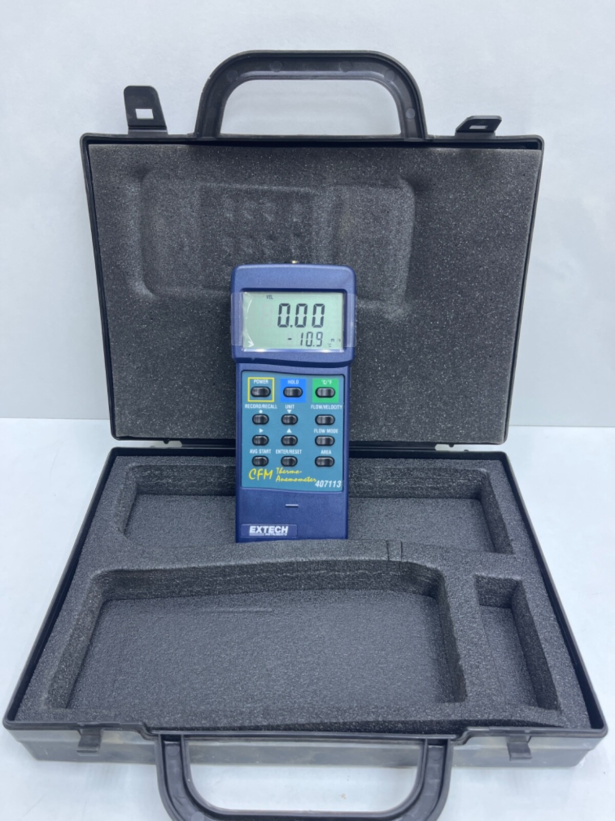 Extech CFM Thermo-Anemometer Model 407113 (Meter Only, No Probe)