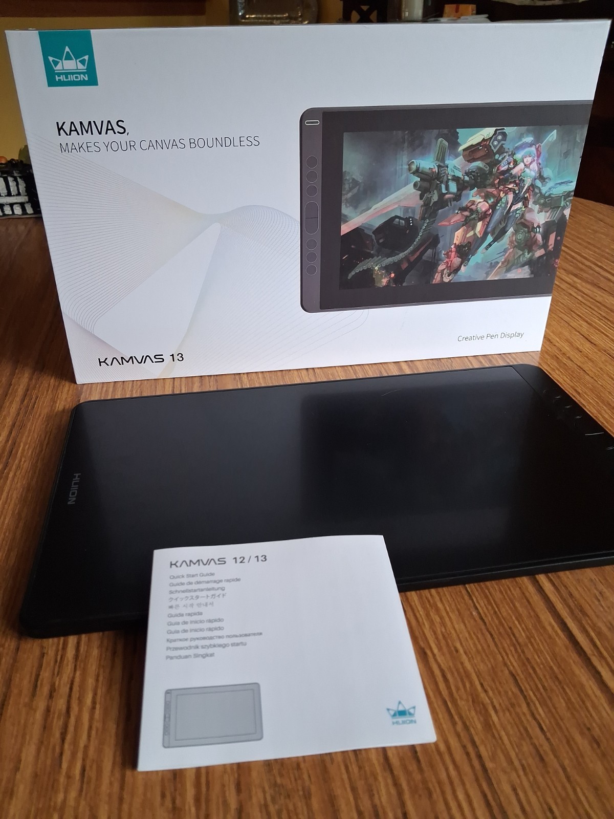 Huion Kamvas 13 Graphics Creative Pen Display Drawing Tablet New Open Box