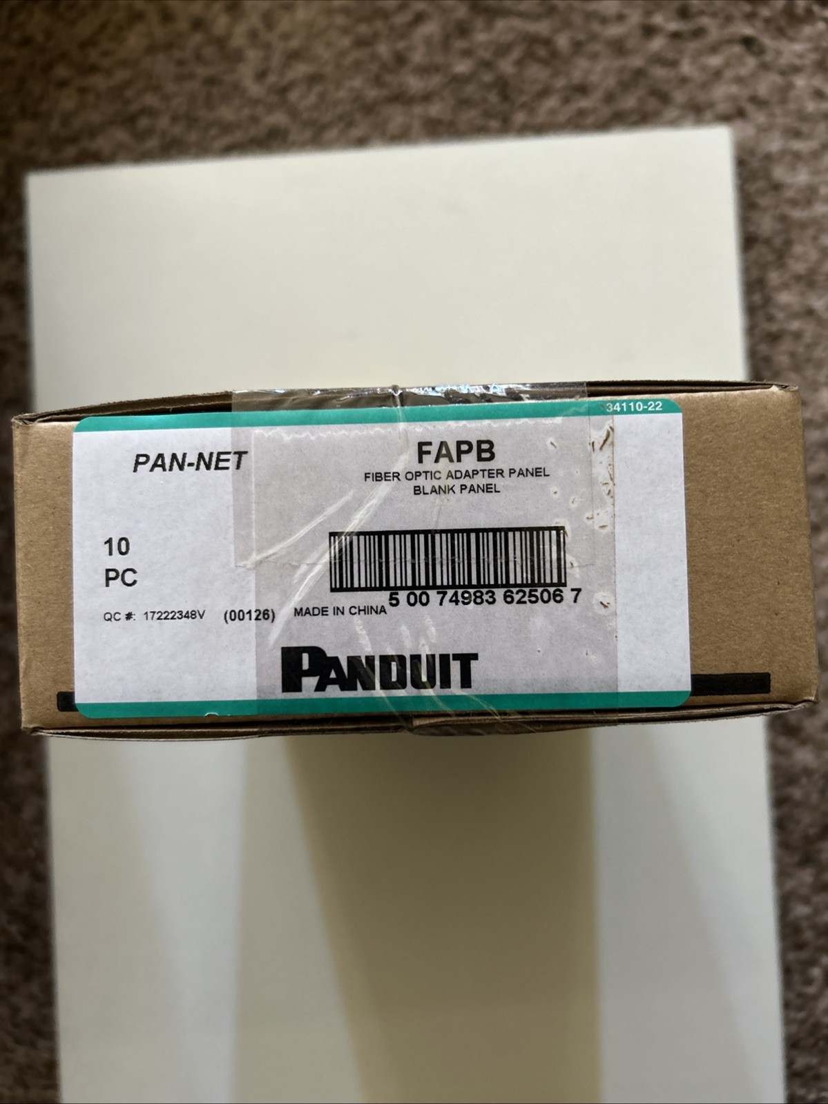 Panduit Pan-Net FAPB Fiber Optic Adapter Blank Panels Lot Of 10 Brand New