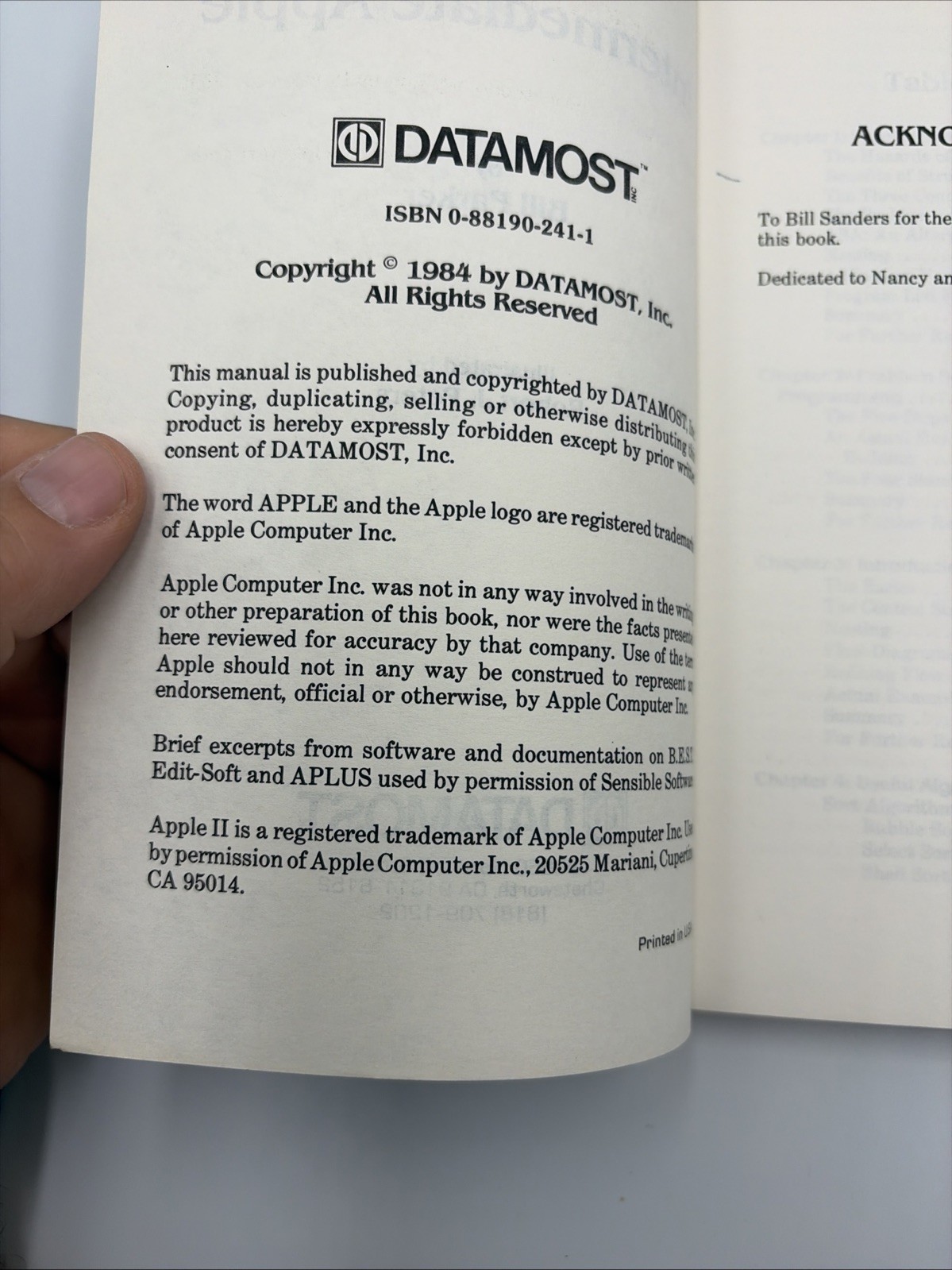 Intermediate Apple by Bill Parker 1984 for Basic Programmer Apple II Computer .