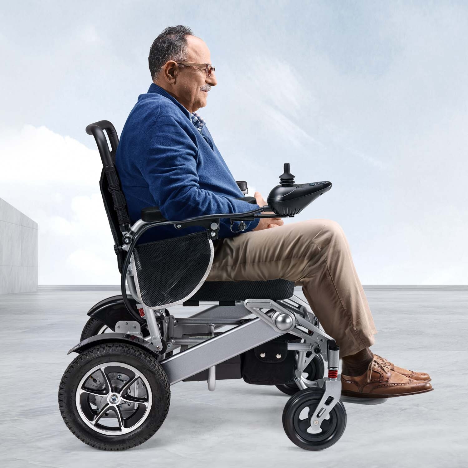 Folding Electric Wheelchair Power Wheelchairs Mobility Scooter Lightweight Adult