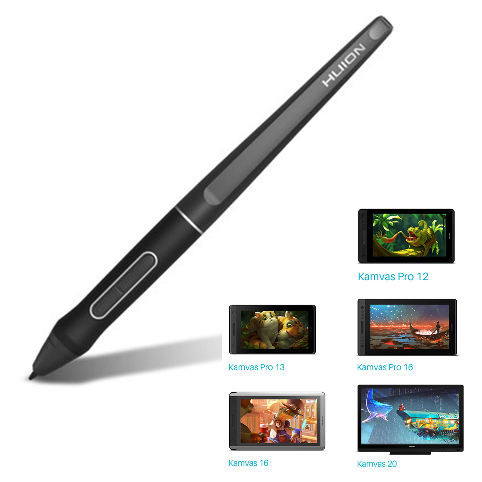 PW507 Stylus Pen for HUION Digital Graphics Tablets Kamvas Pro 12/13/Pro 16/20